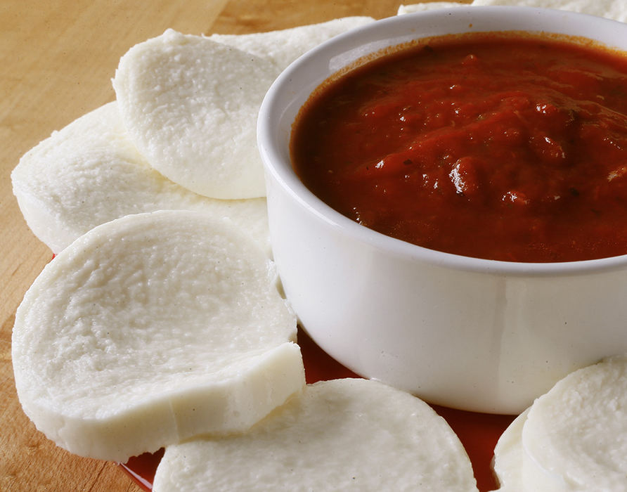 Illustration - 3rd place   - Fresh mozzarella and marinara sauce for dipping are a party favorite from DeVitis Italian Market in Akron. (Leah Klafczynski / Akron Beacon Journal)